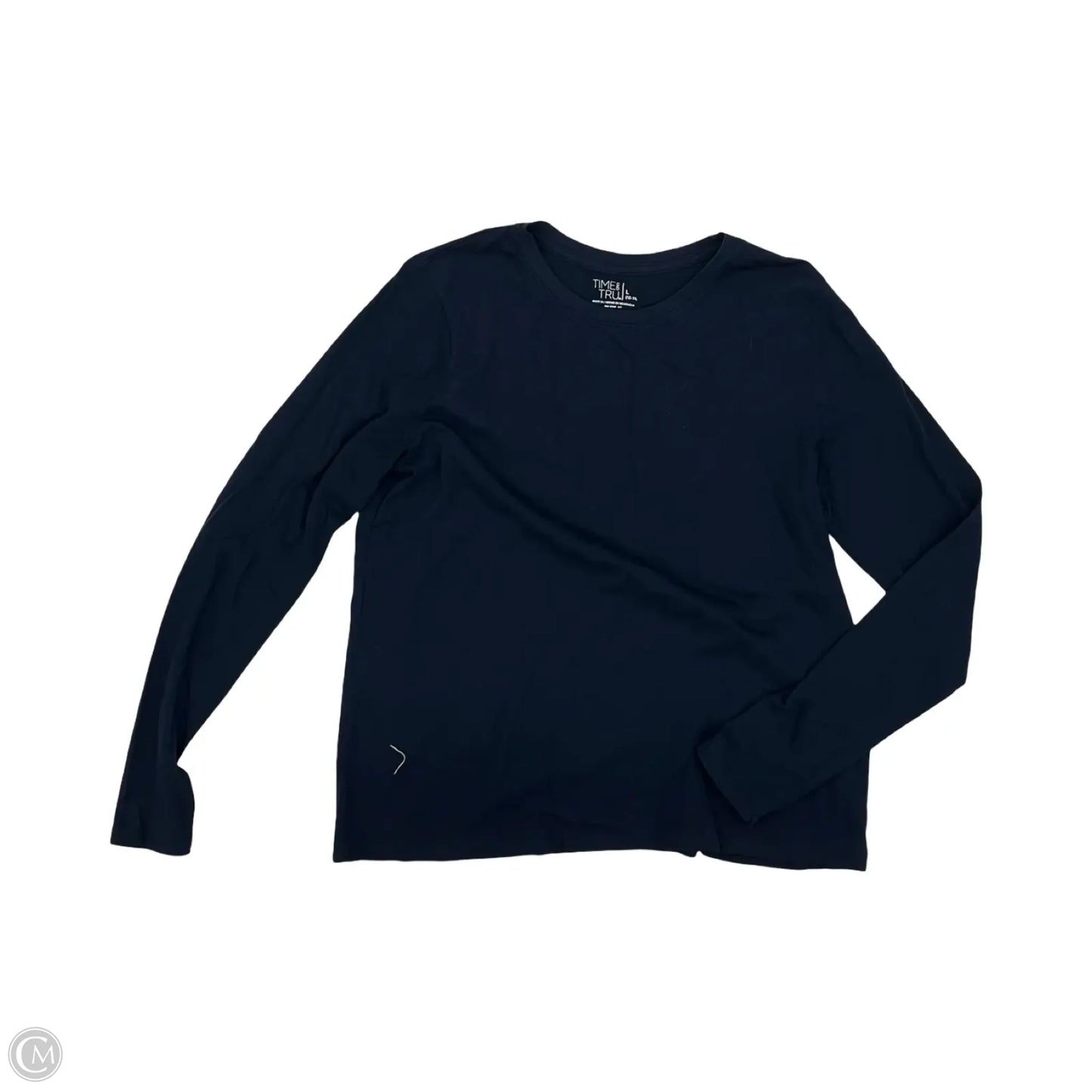 Top Long Sleeve By Time And Tru In Navy, Size: L