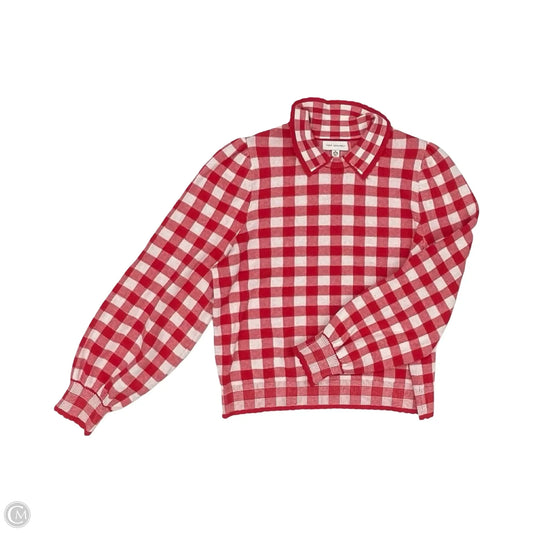 Sweater By Free Assembly In Red & White, Size: Xl