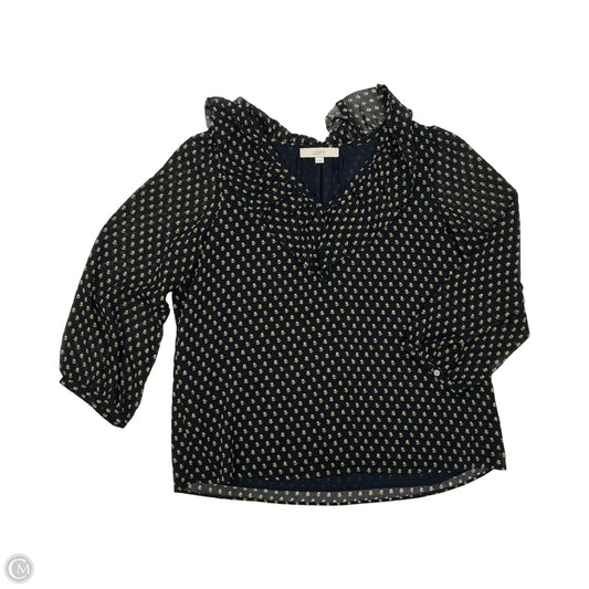 Blouse Long Sleeve By Loft In Floral Print, Size: L