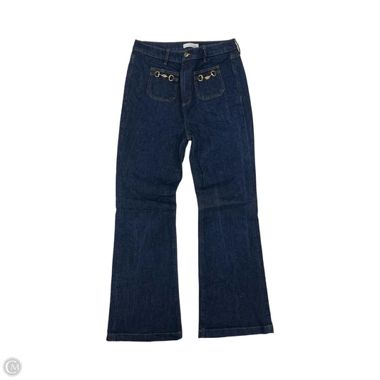 Jeans Flared By Loft In Blue Denim, Size: 8