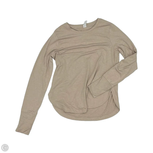 Top Long Sleeve By Balance Collection In Tan, Size: S