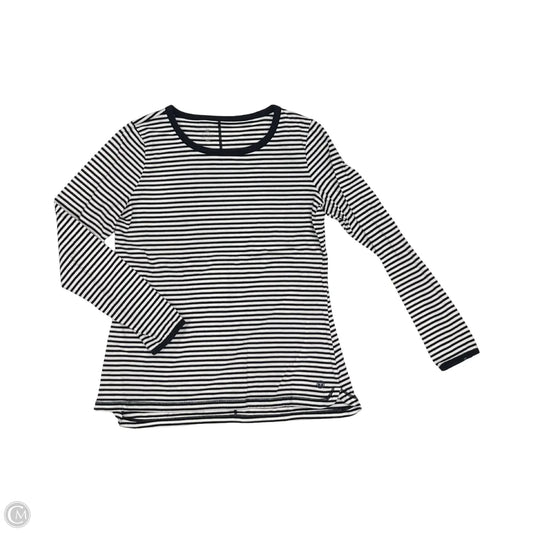Top Long Sleeve By Talbots In Blue & Cream, Size: Mp