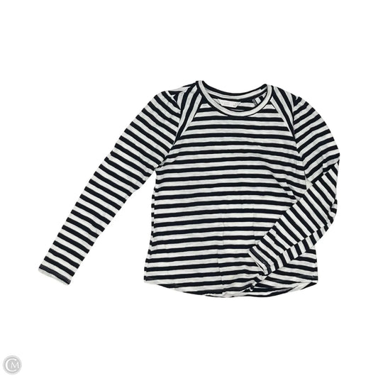 Top Long Sleeve By Lc Lauren Conrad In Blue & Cream, Size: M