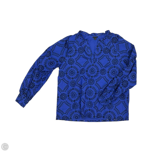 Top Long Sleeve By Talbots In Blue, Size: Mp