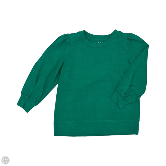 Top Long Sleeve By Loft In Green, Size: M
