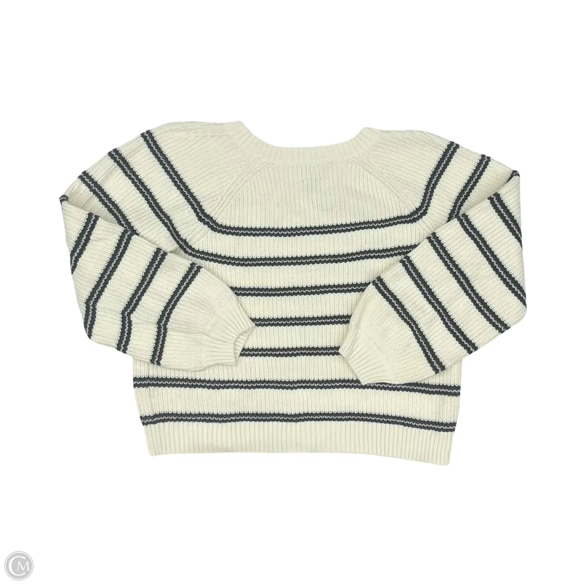 Sweater By Lands End In Striped Pattern, Size: L