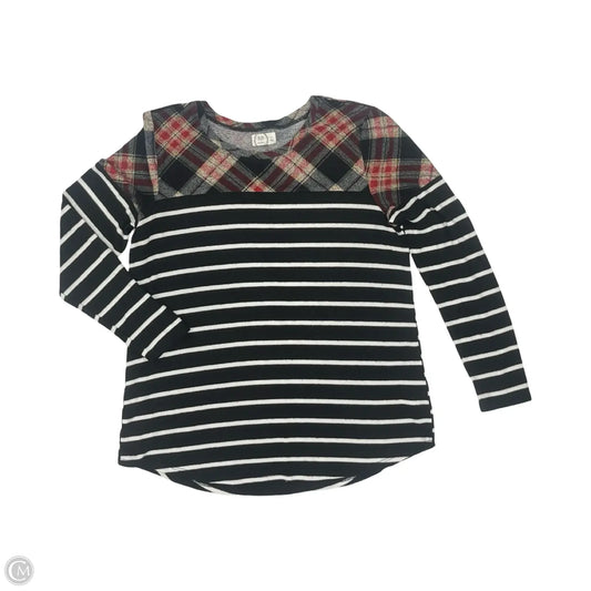 Top Long Sleeve By Maurices In Black & Red, Size: L
