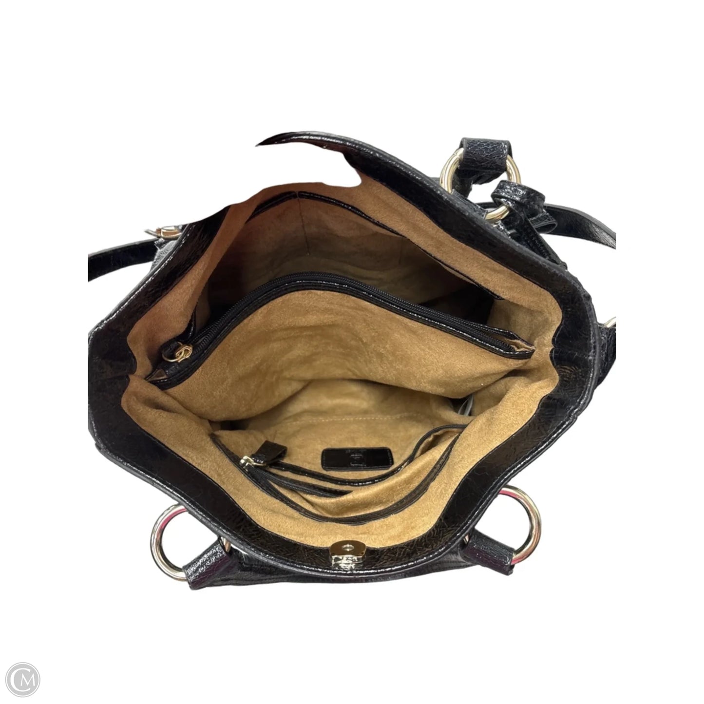 Handbag Leather By Liz Claiborne, Size: Medium