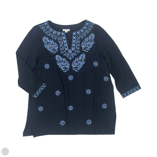 Top 3/4 Sleeve By J. Jill In Blue, Size: M