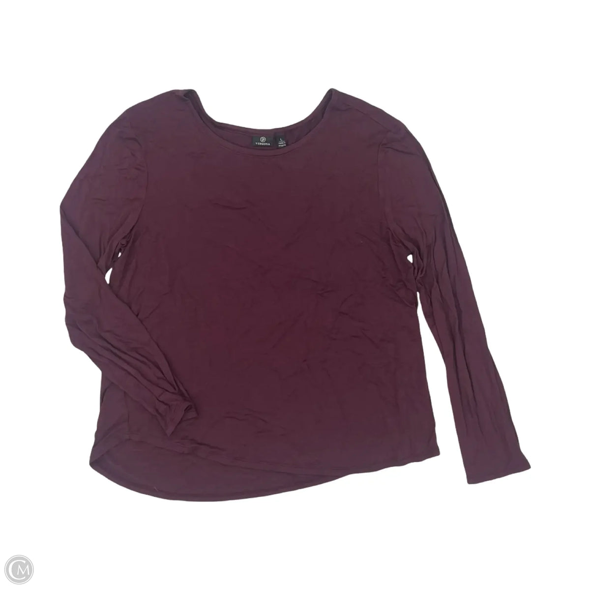 Top Long Sleeve By Versona In Red, Size: L