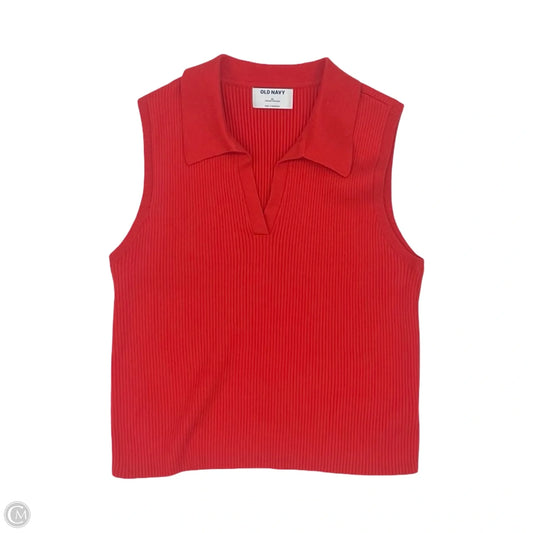 Vest Sweater By Old Navy In Red, Size: Xl