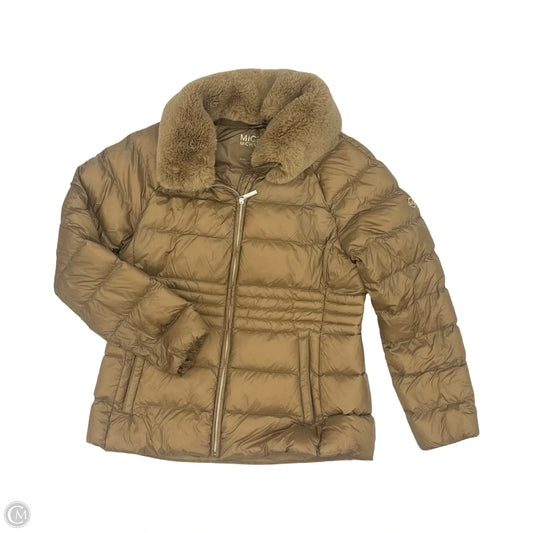Coat Designer By Michael Kors In Brown, Size: L