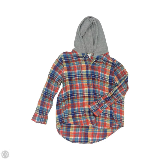 Top Long Sleeve By Time And Tru In Plaid Pattern, Size: Xl