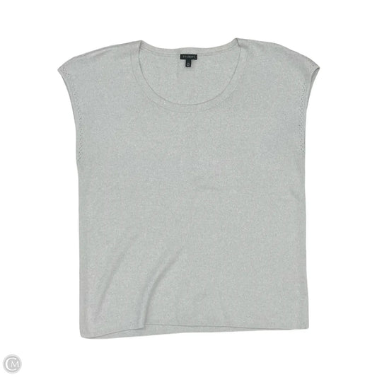 Sweater Short Sleeve By Talbots In Silver, Size: Xl