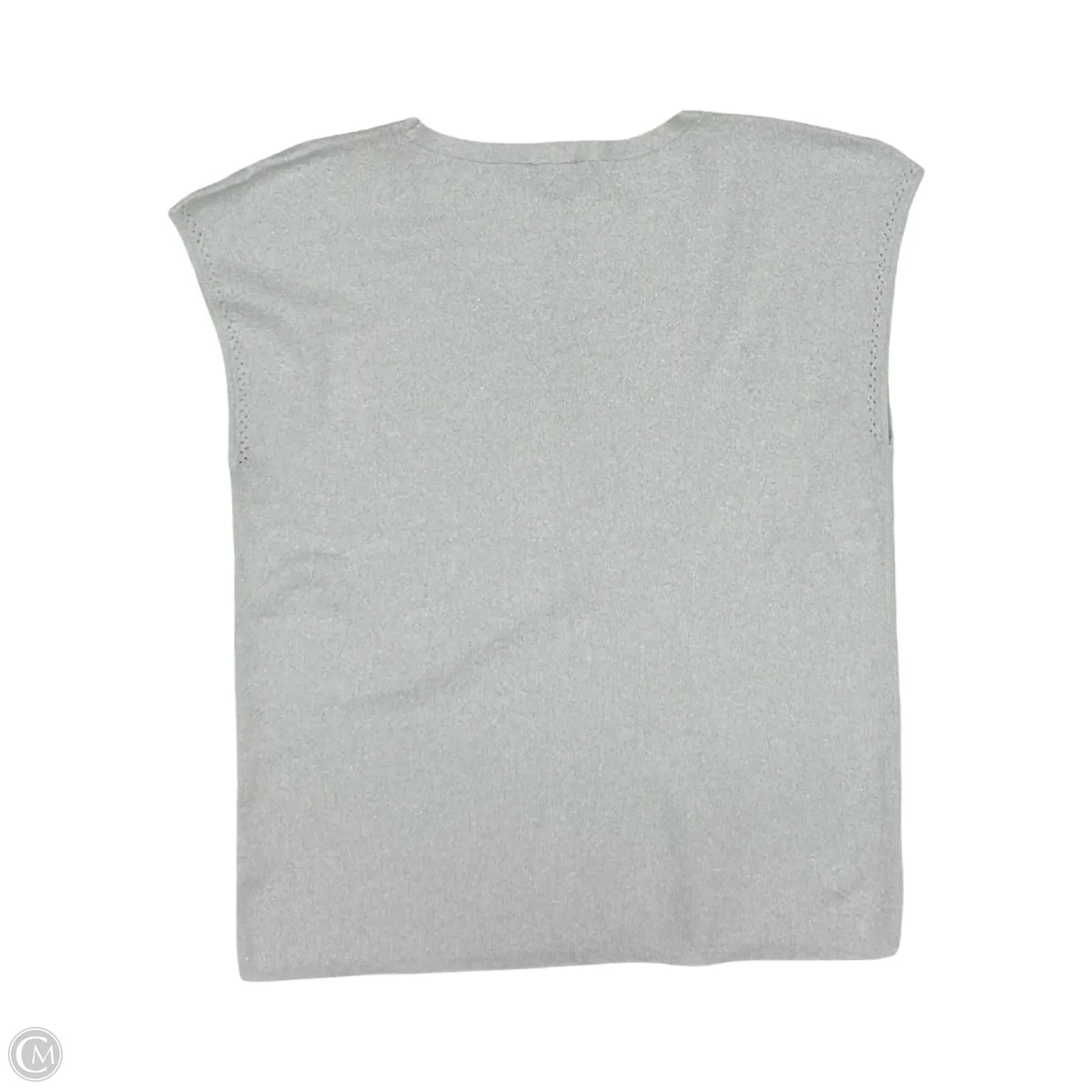 Sweater Short Sleeve By Talbots In Silver, Size: Xl