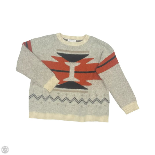 Sweater By Wanna B In Orange & Tan, Size: Xl