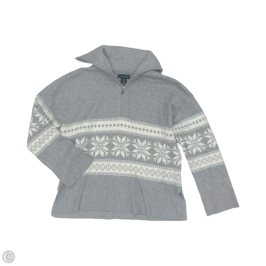 Sweater By Cynthia Rowley In Grey & White, Size: Xl