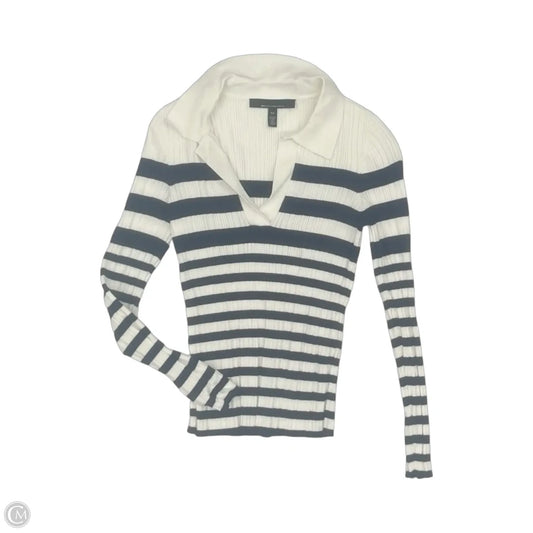 Sweater By White House Black Market In Blue & Cream, Size: Xs