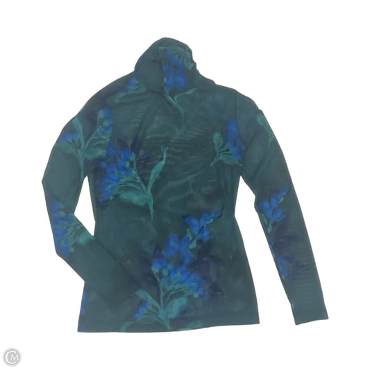 Blouse Long Sleeve By White House Black Market In Blue & Green, Size: Xs