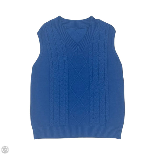 Vest Sweater By Cmf In Blue, Size: Xl