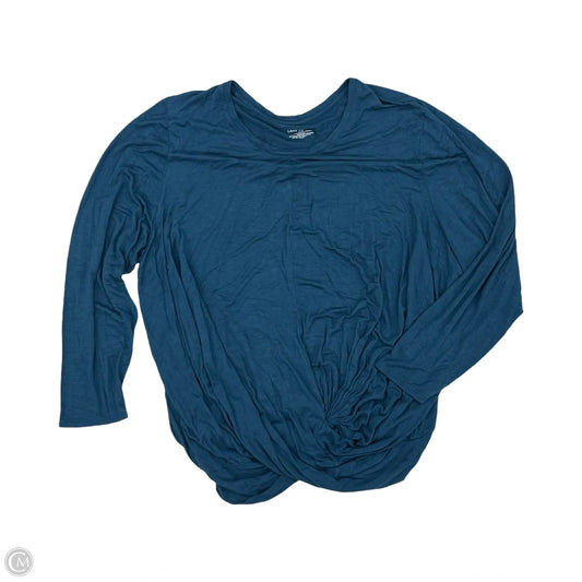 Top Long Sleeve By Lane Bryant In Blue, Size: 4x