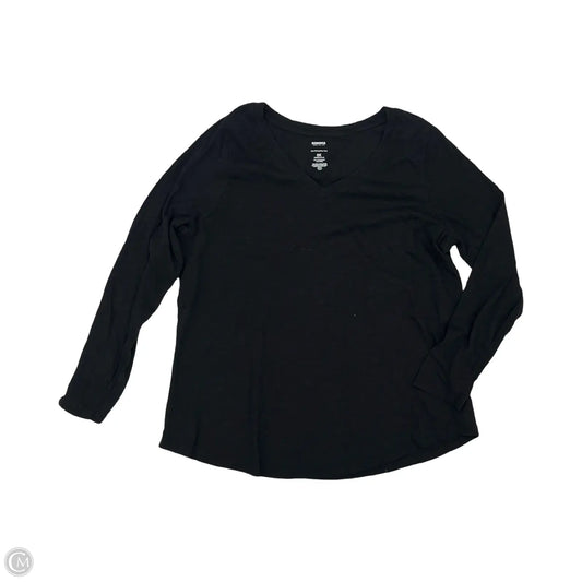 Top Long Sleeve By Sonoma In Black, Size: Xl