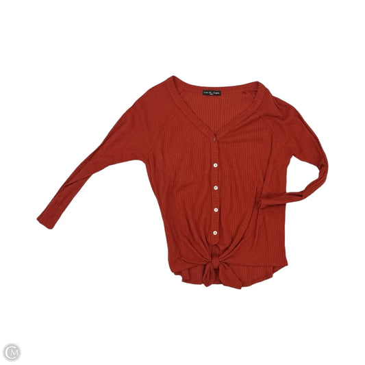Top Long Sleeve By Kim & Cami In Orange, Size: S
