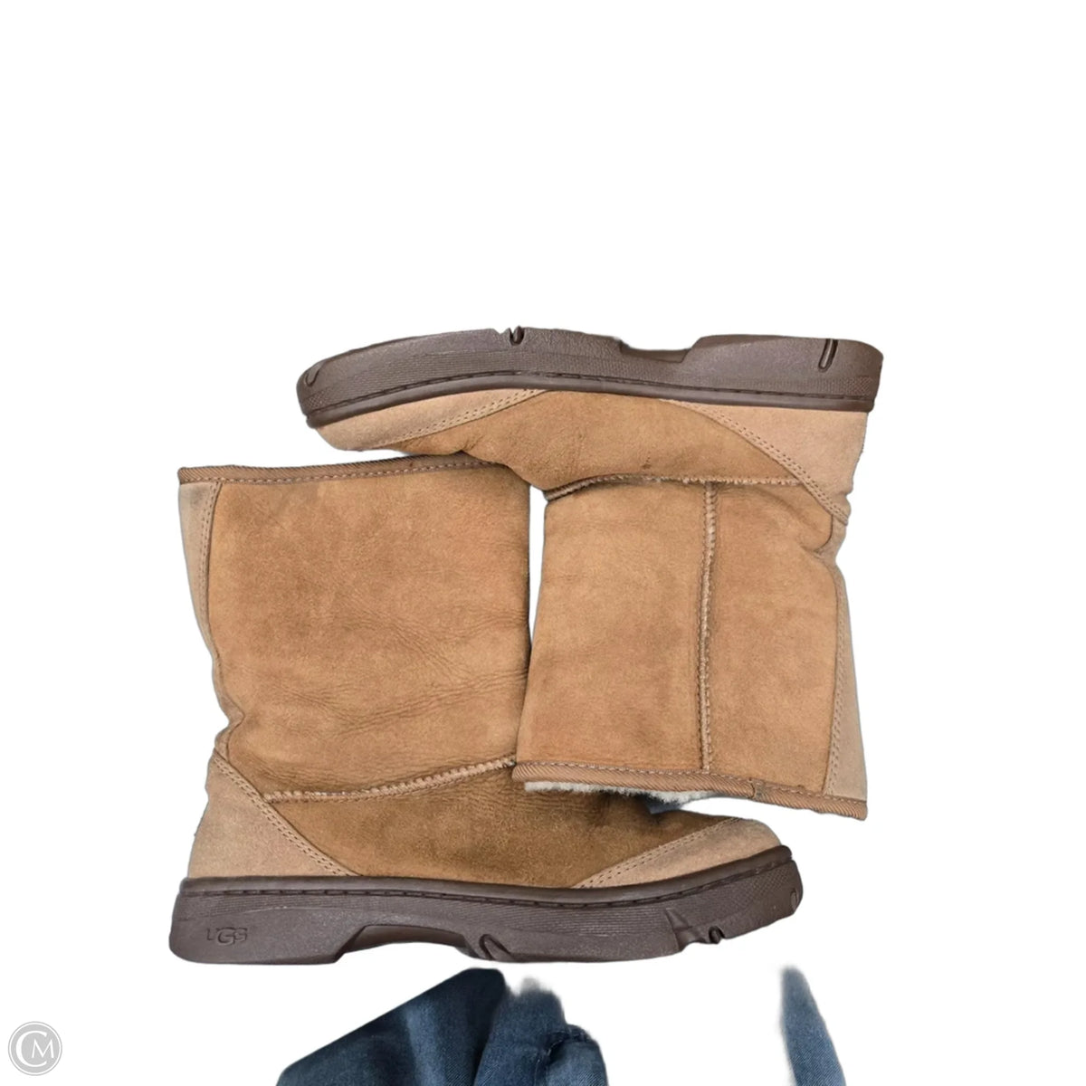 Boots Designer By Ugg In Brown, Size: 8