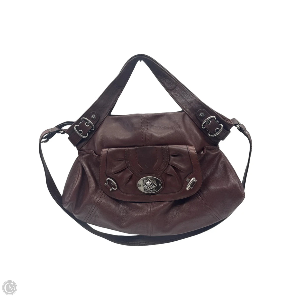 Handbag Leather By B. Makowsky, Size: Medium