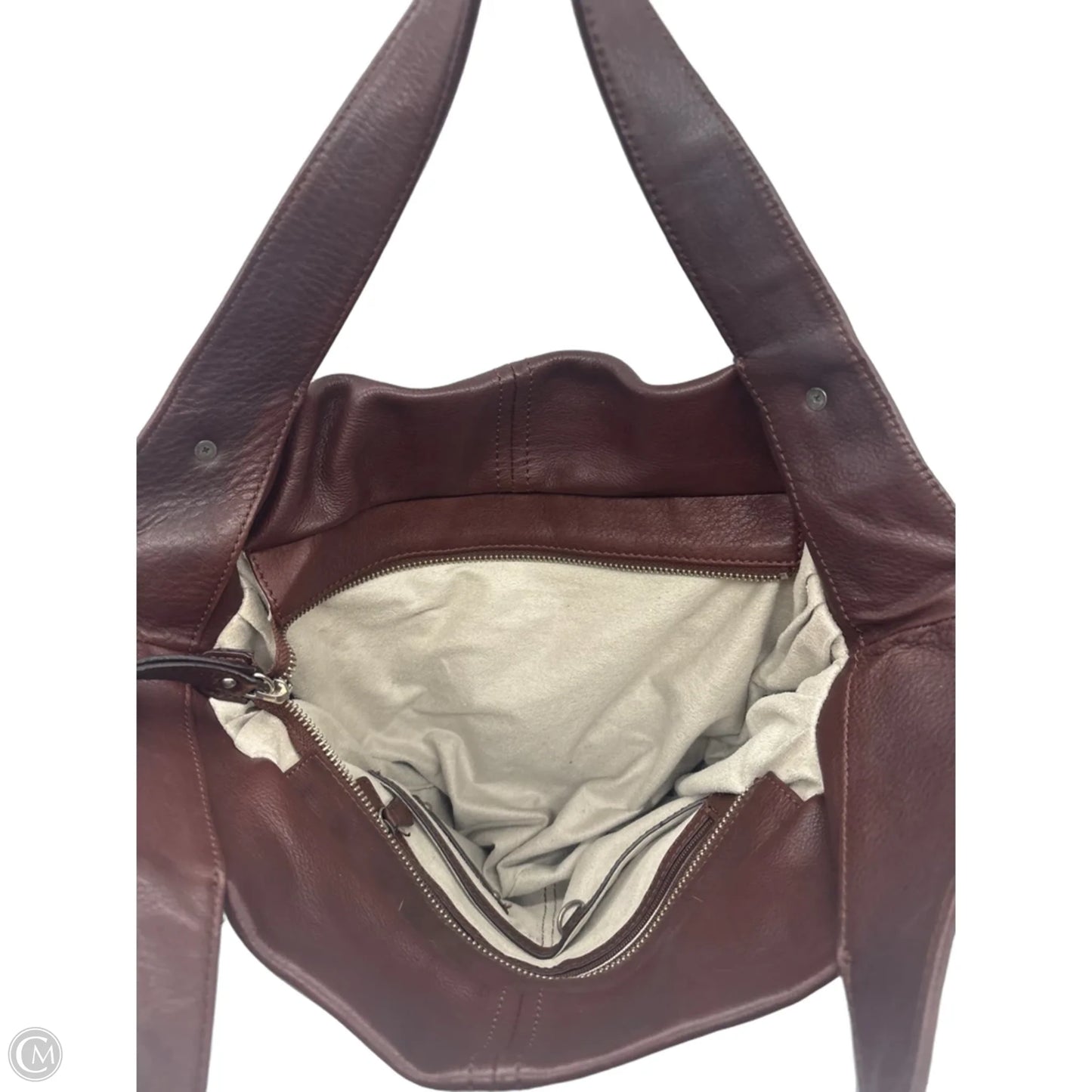 Handbag Leather By B. Makowsky, Size: Medium