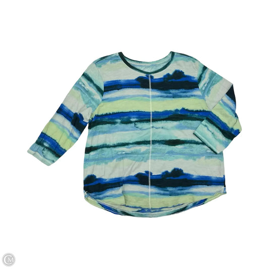 Top 3/4 Sleeve By West Bound In Multi-colored, Size: 1x