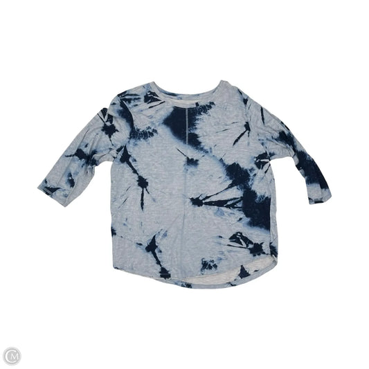 Top 3/4 Sleeve By West Bound In Blue, Size: 1x