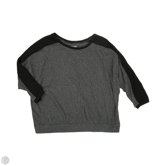 Top 3/4 Sleeve By Torrid In Black & Grey, Size: 2x