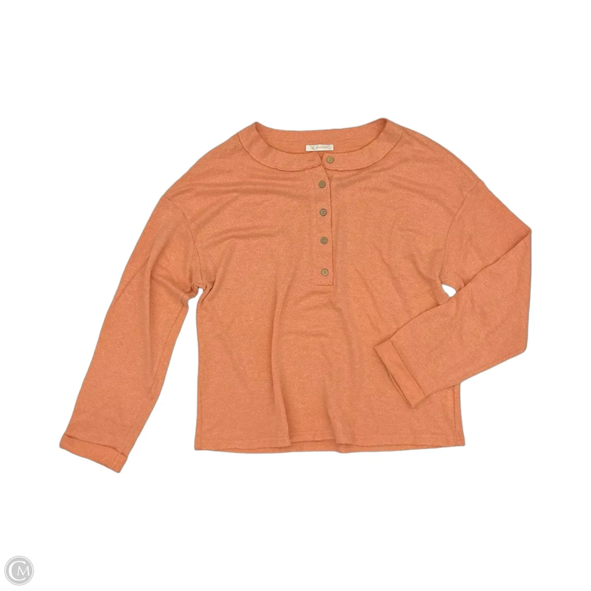 Top Long Sleeve By Kirundo In Orange, Size: M