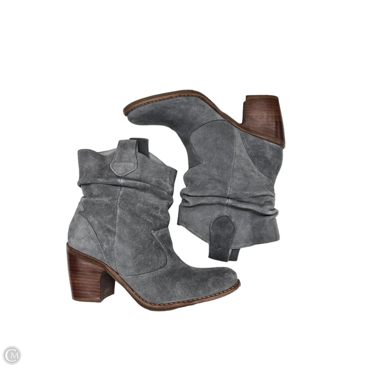 Boots Leather By J. Jill In Grey, Size: 7