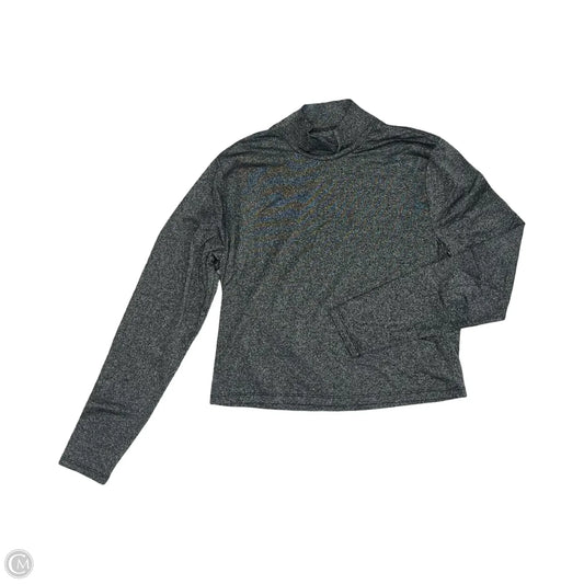 Blouse Long Sleeve By Abercrombie And Fitch In Black & Silver, Size: Xl