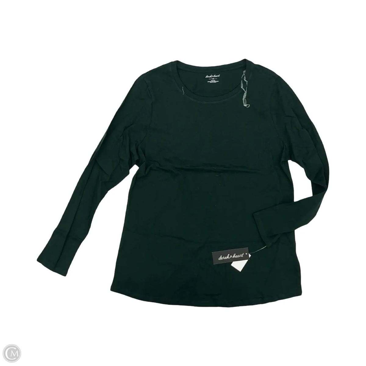 Top Long Sleeve Basic By Derek Heart In Green, Size: 1x