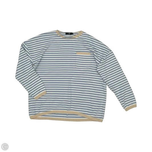 Sweater By Lillusory In Blue & Cream, Size: Xl