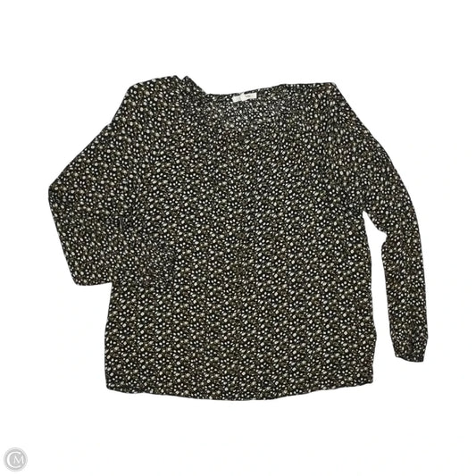 Blouse Long Sleeve By Maurices In Floral Print, Size: Xl