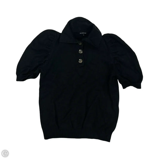 Sweater Short Sleeve By Who What Wear In Black, Size: S