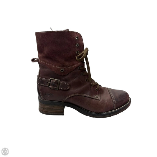 Boots Ankle Heels By Taos In Red, Size: 10