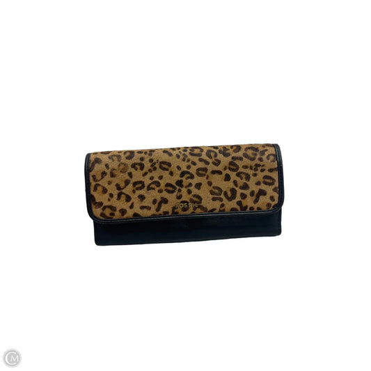 Wallet Leather By Fossil, Size: Large