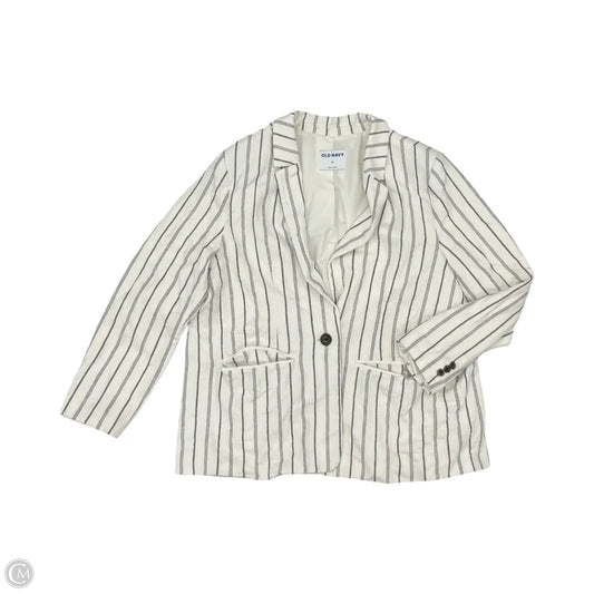 Blazer By Clothes Mentor In Grey & White, Size: Xl