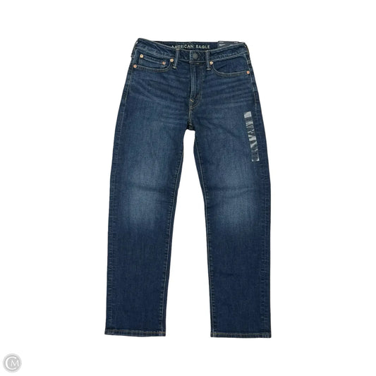 Jeans Straight By American Eagle In Blue Denim, Size: 6
