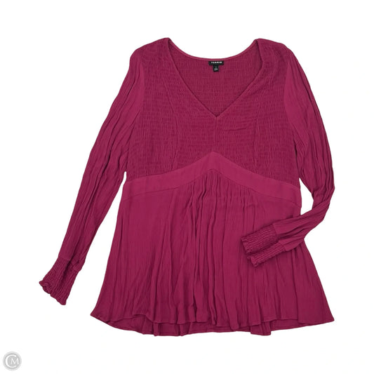 Top Long Sleeve By Torrid In Pink, Size: 1x
