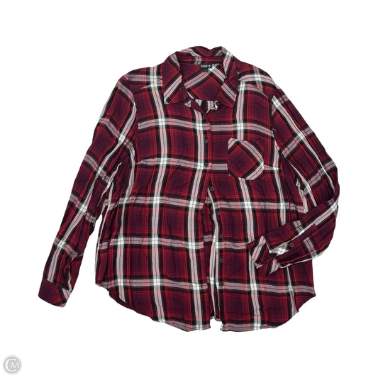 Top Long Sleeve By Torrid In Black & Red, Size: 1x