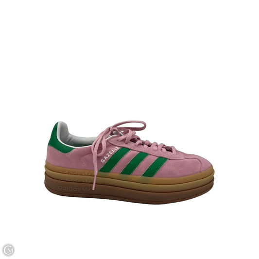 Shoes Sneakers By Adidas In Green & Pink, Size: 9