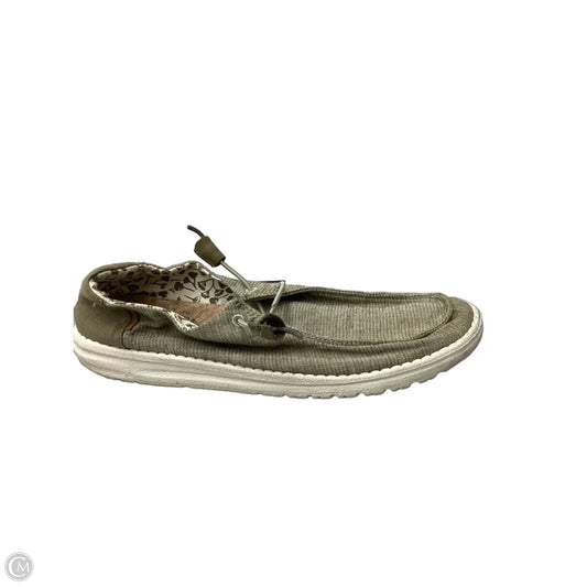 Shoes Flats By Hey Dude In Green, Size: 10