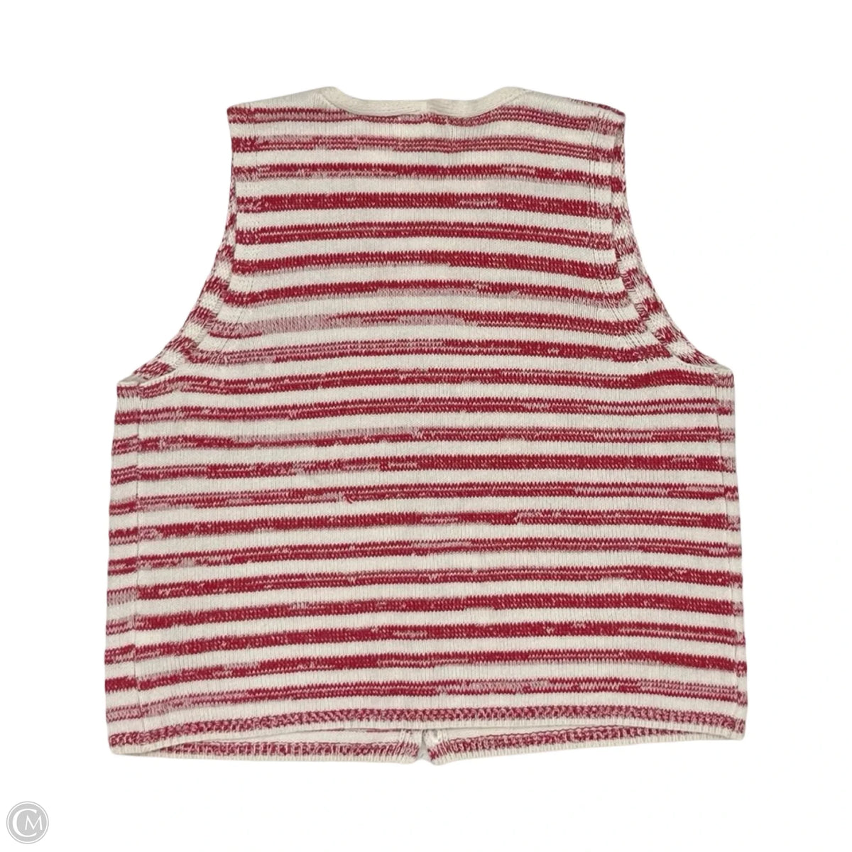 Top Sleeveless By Universal Thread In Red & White, Size: L