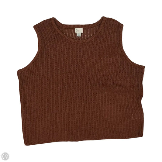 Top Sleeveless By A New Day In Brown, Size: Xl